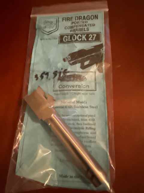 Glock 27 EFK Fire Dragon 357 Sig Barrel