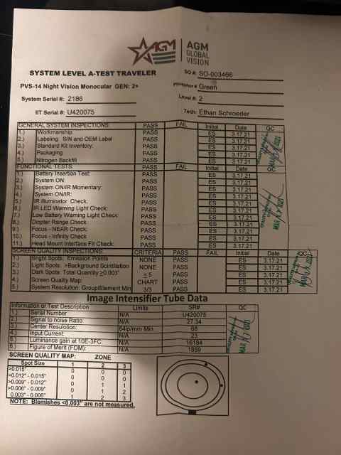 PVS-14 for sale with paper