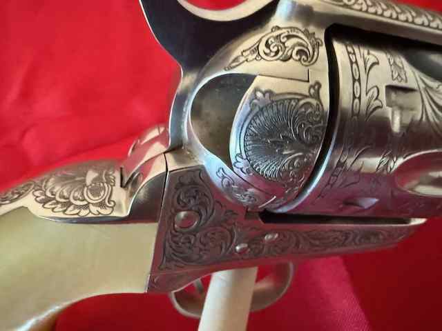 1873 Cattleman Stainless Steel Engraved