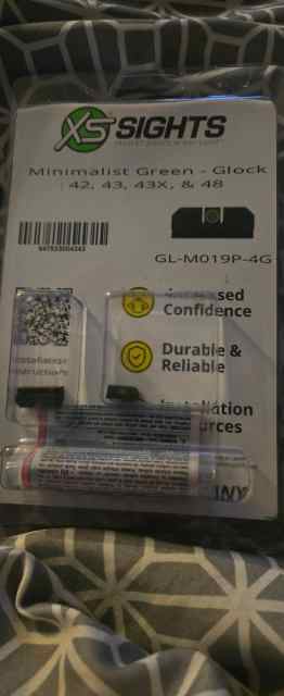 (Reduced $35) XS minimalist sights for Glock 43x