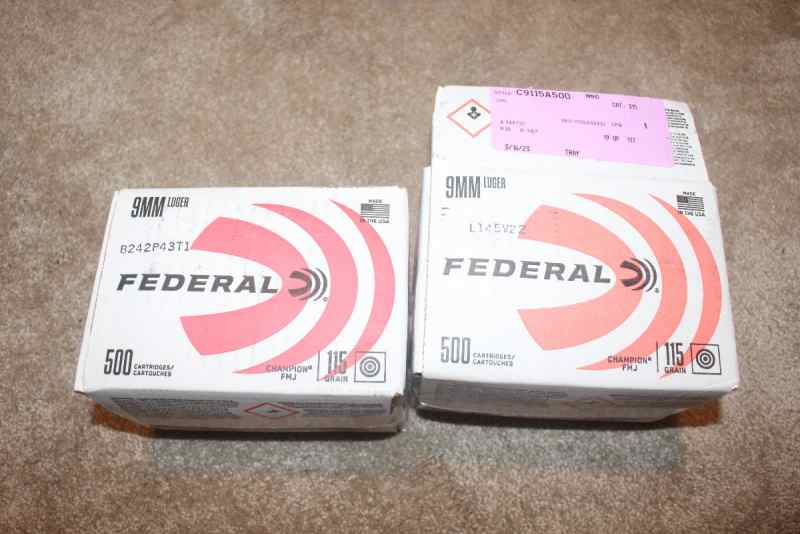 Federal 9mm 115GR FMJ - 1000Rnds