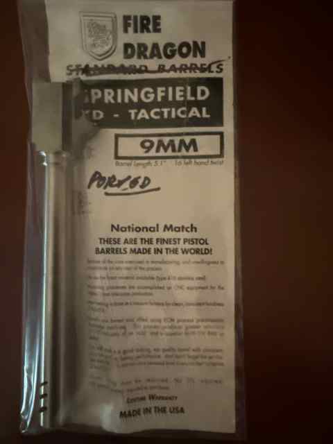 Springfield XD 9mm EFK Ported Barrel