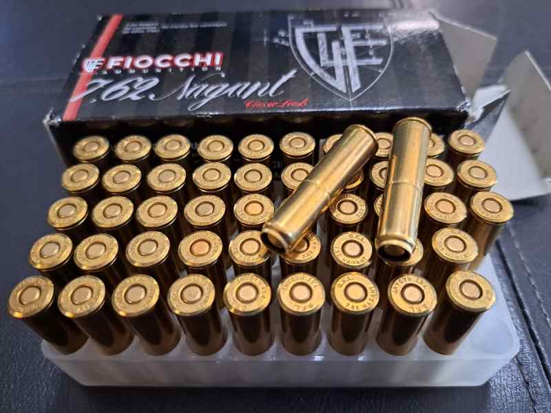 7.62 Fiocchi Nagant ammo box of 50