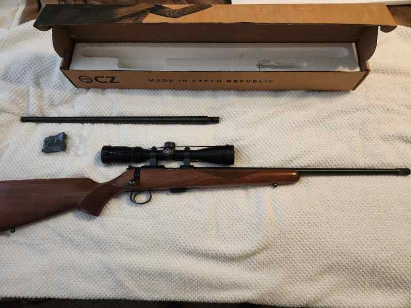 Mint CZ 455 22 WMR w 22LR Threaded Barrel like new