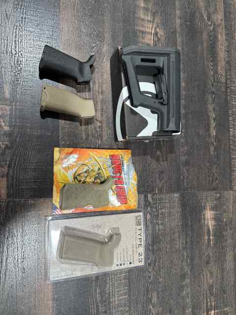 Grips and stock