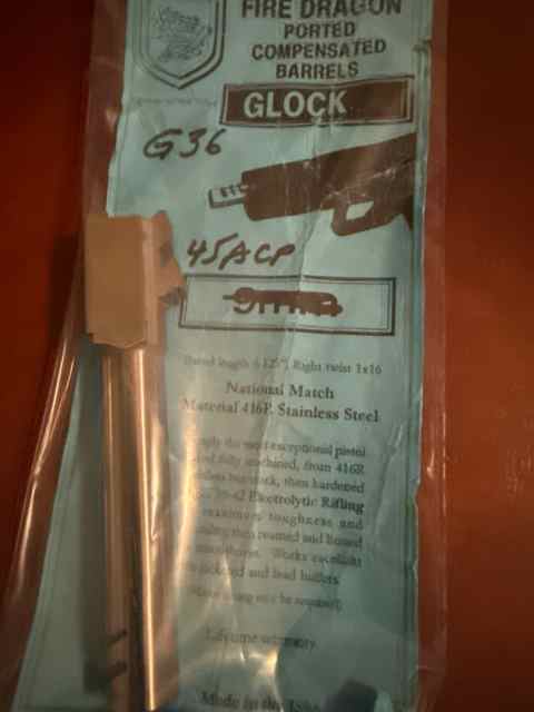 Glock 36 EFK Fire Dragon Ported Barrel