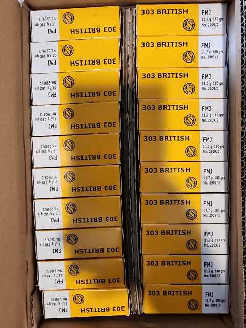 400 Round Case - .303 British FMJ 180 Grain
