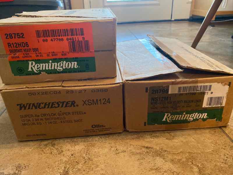 3 cases of 12ga Steel &amp; Dove Ammo