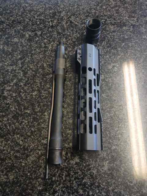 10.5 5.56 barrel and psa 9 inch handguard