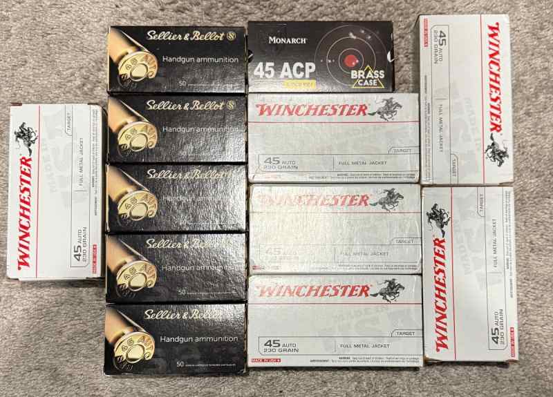 600 rounds .45 ACP (new, brass)