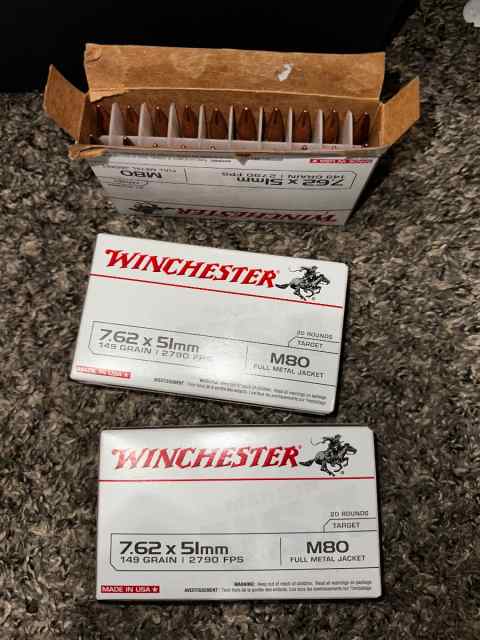 60 rounds Winchester 7.62x51mm